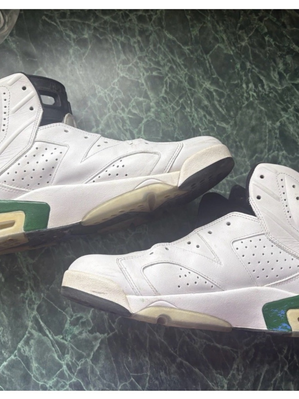 Nike Air Jordan 6 Retro White Black Green Men’s Sneakers - Picture 4 of 9